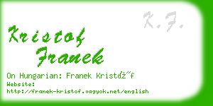 kristof franek business card